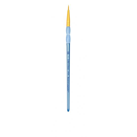 Кисть круглая Golden Taklon #0 синяя ручка фото 2