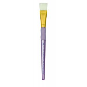 Кисть плоская White Talkon #3/4 (#12) фиолетовая ручка