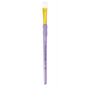 Кисть плоская White Talkon # 10 (настоящий размер 6) фиолетовая ручка