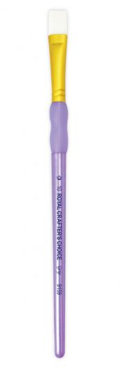 Кисть плоская White Talkon # 10 (настоящий размер 6) фиолетовая ручка фото 