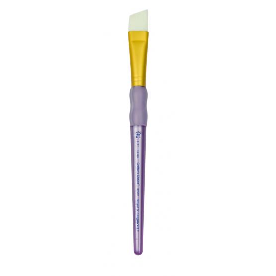 Кисть плоская скошенная  White Talkon #5/8  фиолетовая ручка фото 1