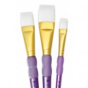 Набор плоских кистей  White Talkon фиолетовая ручка
