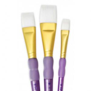 Набор плоских кистей  White Talkon фиолетовая ручка