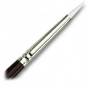 Кисти лайнер короткий ворс White Taklon коричневая ручка #1-2