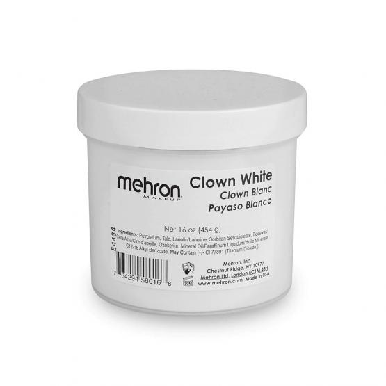 Mehron Clown White грим жирный белый  450 гр фото 