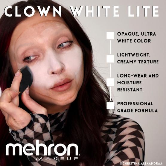 Жирный грим белый Mehron Clown White Lite 60 гр фото 2