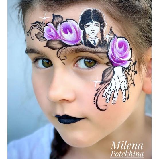 Трафарет для аквагрима MILENA STENCILS Уэнздей D55 Милена фото 2