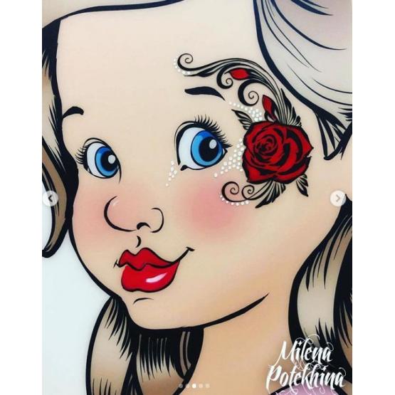 Трафарет для аквагрима MILENA STENCILS роза F2 Милена фото 2