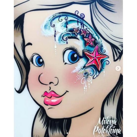 Трафарет для аквагрима MILENA STENCILS морские звезды P10 Милена фото 2