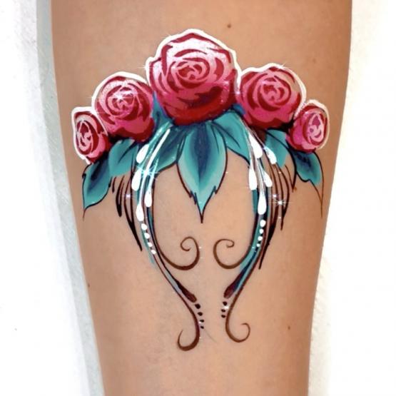 Трафарет для аквагрима MILENA STENCILS роза 5 штук V2 Милена фото 1