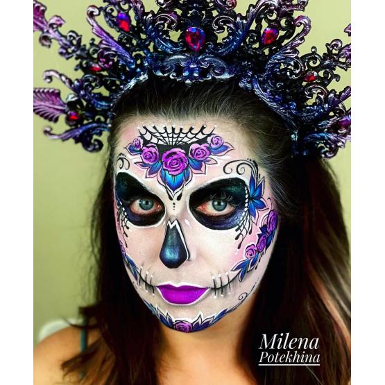 Трафарет для аквагрима MILENA STENCILS роза 5 штук V2 Милена фото 2