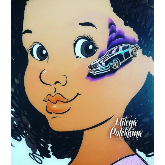 Трафарет для аквагрима MILENA STENCILS машина C22 Милена фото 1