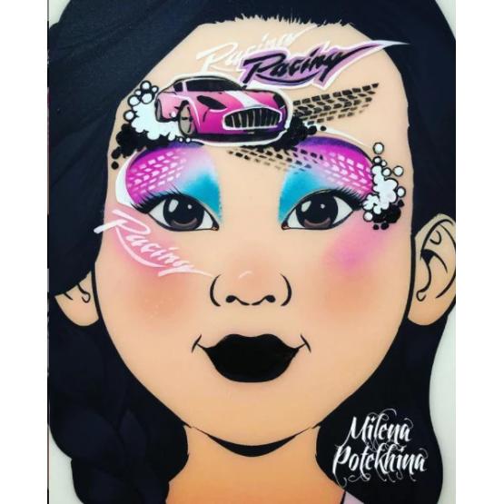 Трафарет для аквагрима MILENA STENCILS машина D16  Милена фото 1
