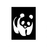 Трафарет панда 1